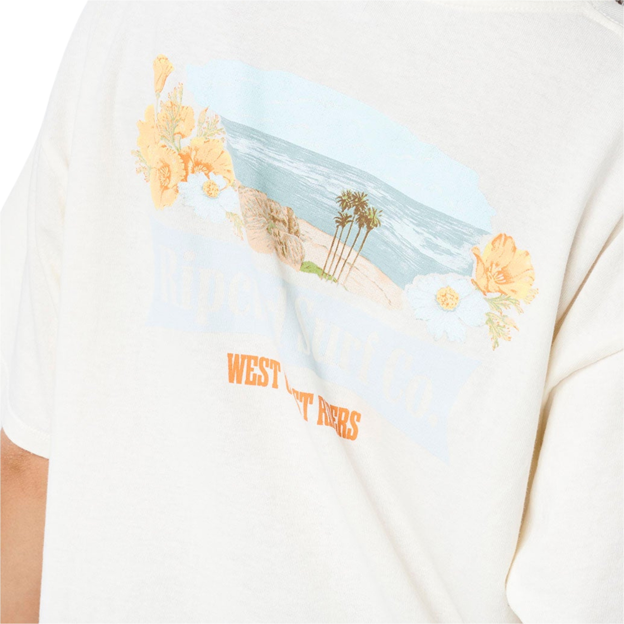 2026 Rip Curl Womens Half Moon Bay Heritage Tee 0NMWTE - Bone